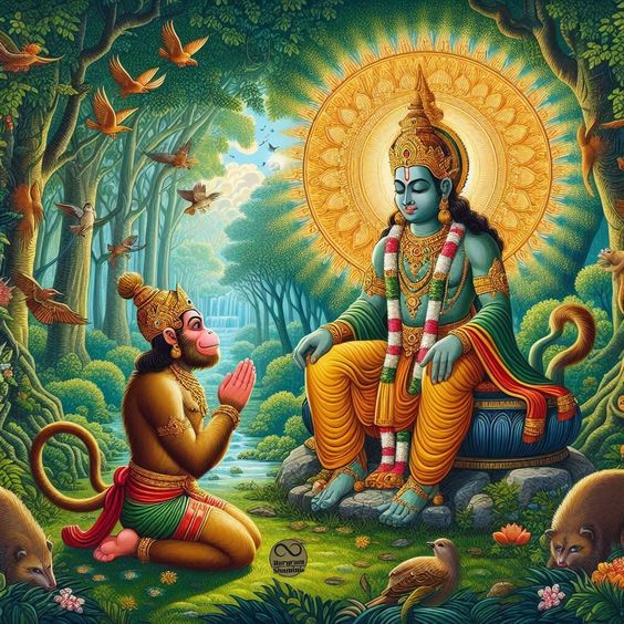 Lord Ram With Hanuman Ji Wallpaper – Myindianthings