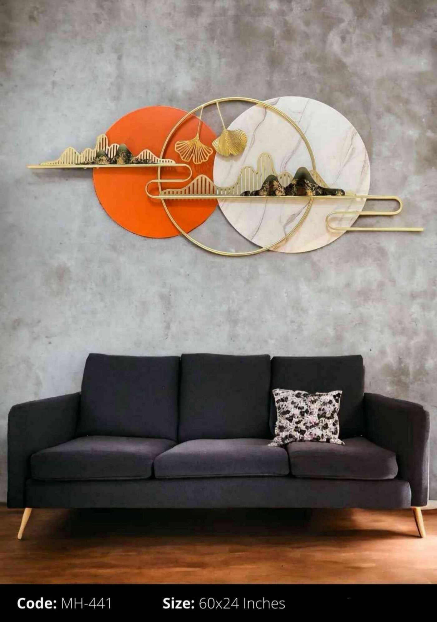 Mountain Pattern Metal Wall Art Décor