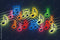 Multicolored Tones Pattern Music Wallpaper