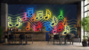 Multicolored Tones Pattern Music Wallpaper