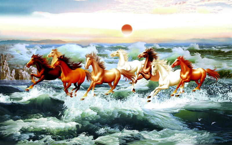 Ocean Scenery Horse Wallpaper