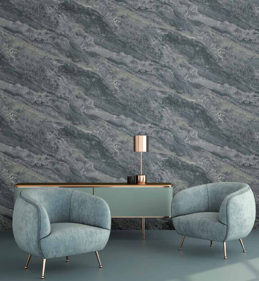 Abstract Grey Marble Pattern Wallpaper Roll