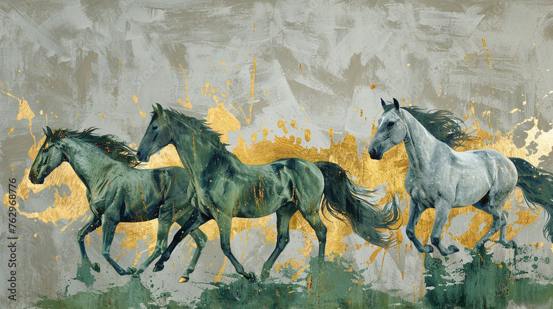 Painting Themed Horse Wallpaper
