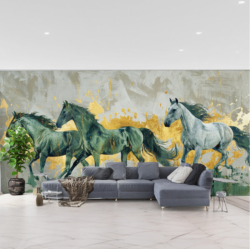 Painting Themed Horse Wallpaper