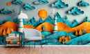 Paper Art Nature Scenery 3D Design Wallpaper