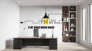Play Hard and Work Hard Quote Office Wallpaper