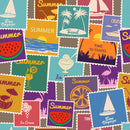 Postage Stamps Theme Aesthetic Wallpaper