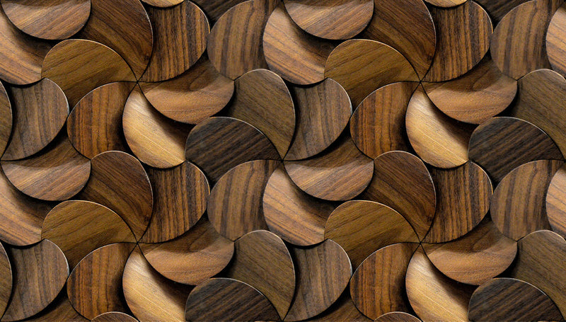 Pretty Pattern Wooden Wallpaper
