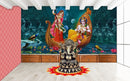 Radha Krishna Painting With Boat Painting Wallpaper