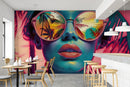 Realistic 3D Face Look Cafe Wallpaper