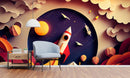 Rocket Illustration 3D Design Wallpaper