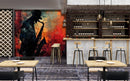 Saxophonist Painting Theme Bar Wallpaper
