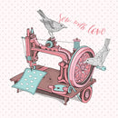 Sew With Love Textured Boutique Wallpaper