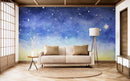 Shinning Stars In Water Coloured Sky Aesthetic Wallpaper