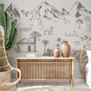 Sketchy Hills Nature Wallpaper