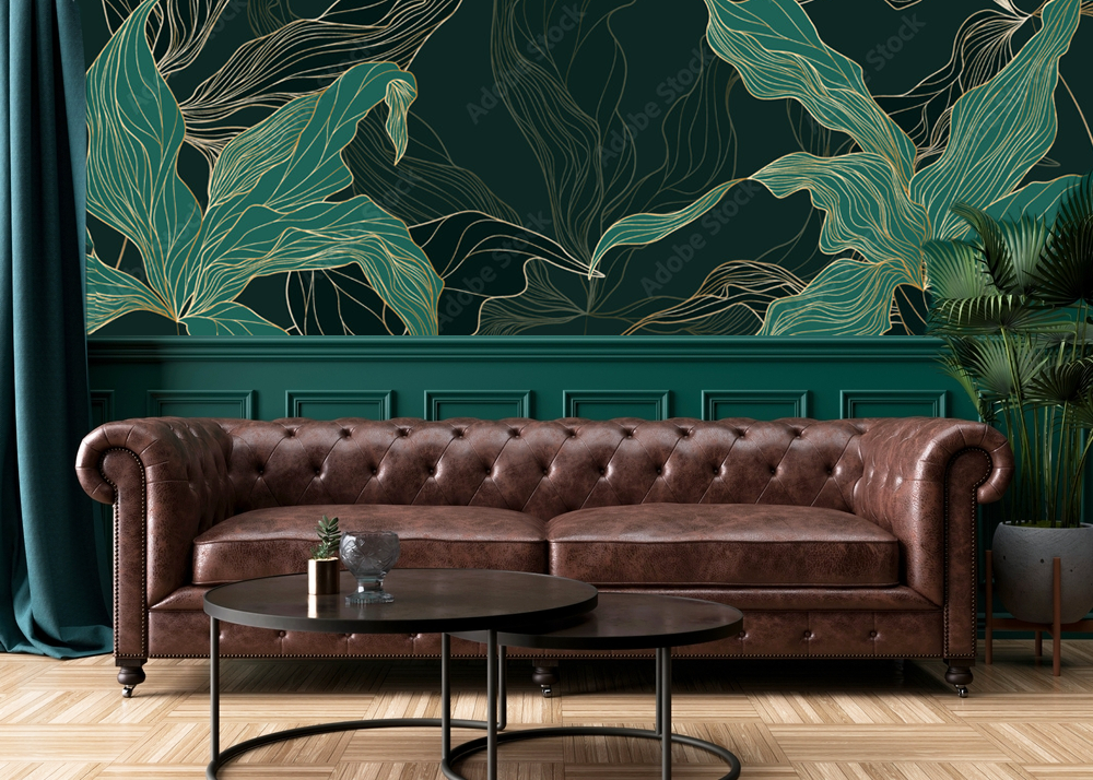 Solid Green Alluring Tropical Wallpaper