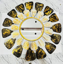Floral large mirror metal art