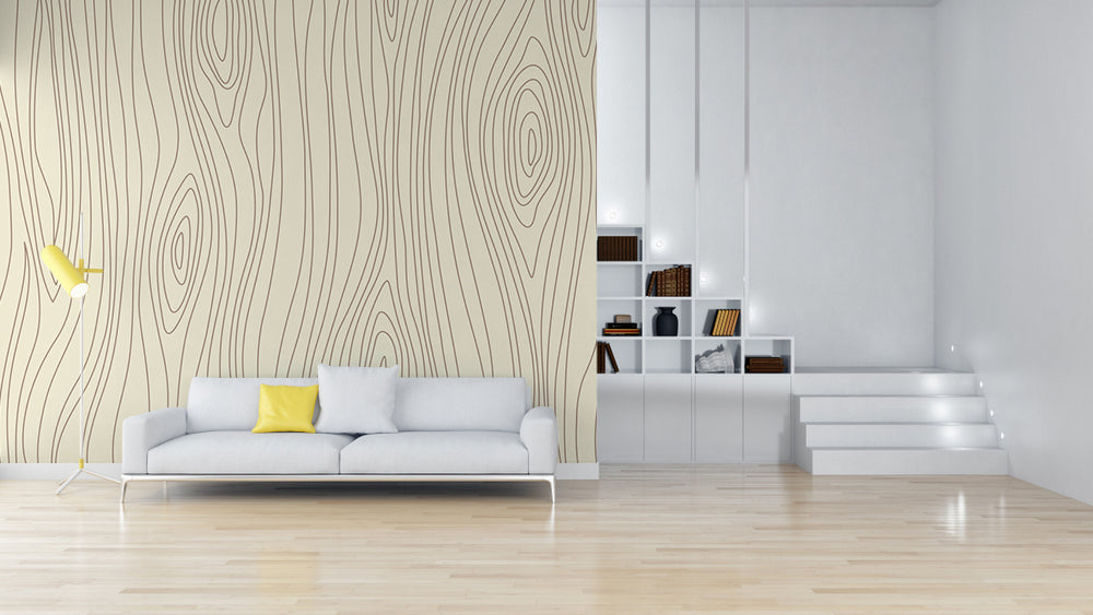 Tree Shades Wooden Wallpaper