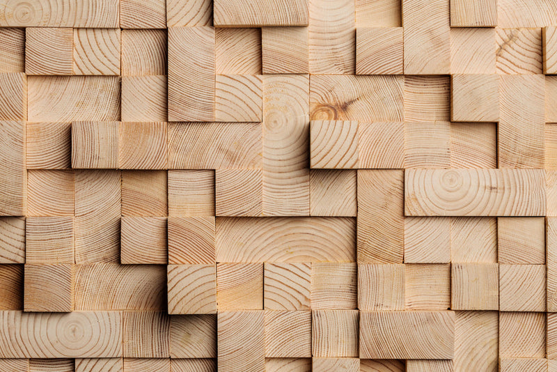 Tree Textured Square Box Wooden Wallpaper
