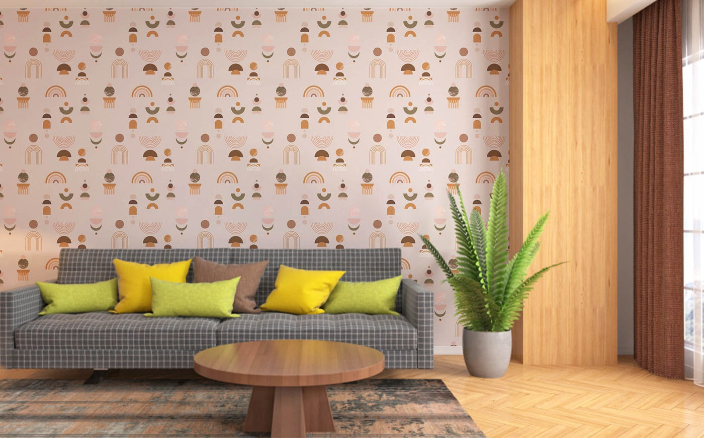 Trendy Abstract Bohemian Texture Wallpaper