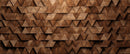 Triangular Pattern Wooden Wallpaper