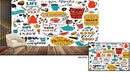 Cafe wall art wallpaper