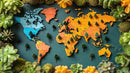 Vegetation World Map 3D Design Wallpaper