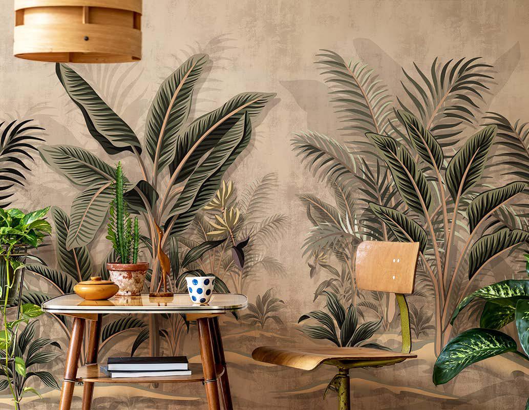 Vintage Tropical Wallpaper