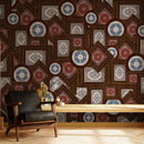 Wooden Pattern Cafe Wallpaper mockup