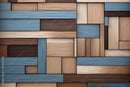 Woody Stripes Wooden Wallpaper