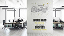 Work Hard in Silence Quote Office Wallpaper