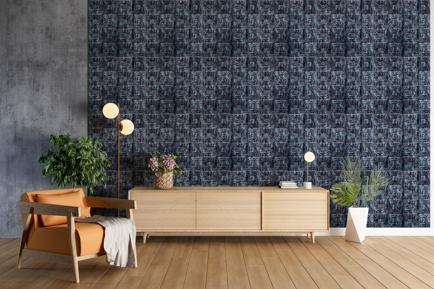 Thunder Black Self Adhesive Panel
