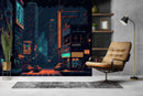 City side artistic oil paint wallpaper deisgn