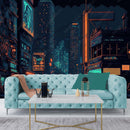 City side artistic oil paint wallpaper deisgn