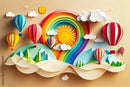 3D Rainbow Wallpaper design for kids