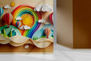 3D Rainbow Wallpaper design for kids
