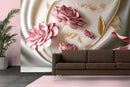 Silk Floral Pink Wallpaper Design