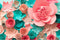 3D paper cut floral wallpaper design for wall