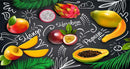 Chalk board fruit wall
