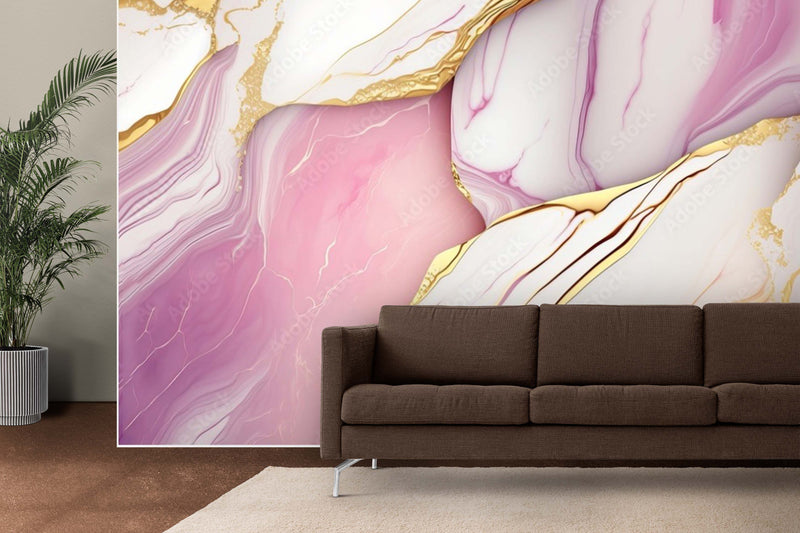 Modern style marble golden lines wallpaper deisgn