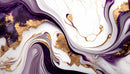 Purple golden lines marble wallpaper installation