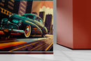 Artistic painted fast car wallpaper for wall
