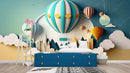 3D Air balloon kids theme wallpaper design