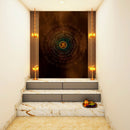 Om Art In Circle Self Adhesive Sticker Poster