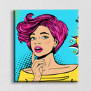 Pink Haired Girl Canvas