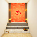 Orange Om Art Self Adhesive Sticker Poster