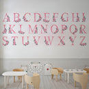 Alphabets Roses Nursery Wallpaper