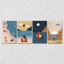 Beach Inspired Wall Art 6, Set Of 4