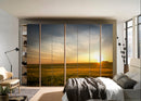 Beautiful Sunset Self Adhesive Sticker For Wardrobe