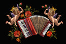Accordian Angel Sticker